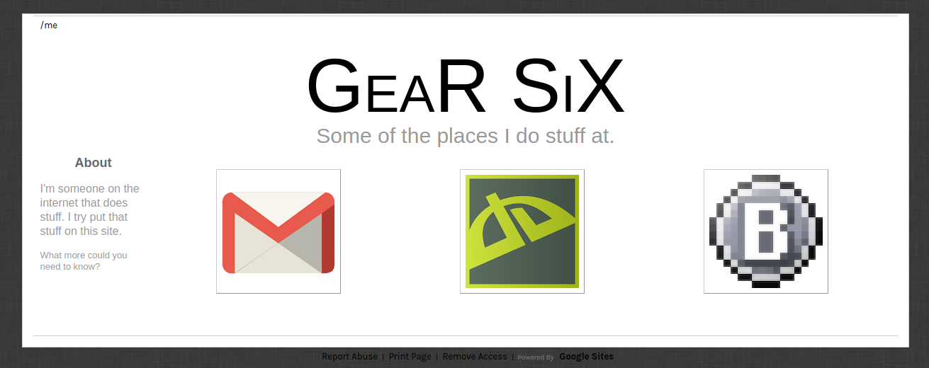 gearsix.net v0 about